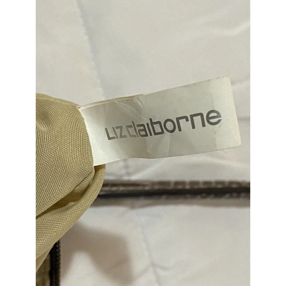 Liz Claiborne Monogram Brown Small Purse, Beige Lining Very G Cond - Picture 9 of 16